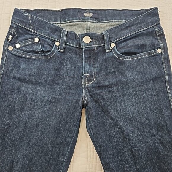 Rock & Republic Stella Jeans Women's 27 (30x29) Straight Dark Blue Denim EUC - Picture 8 of 16